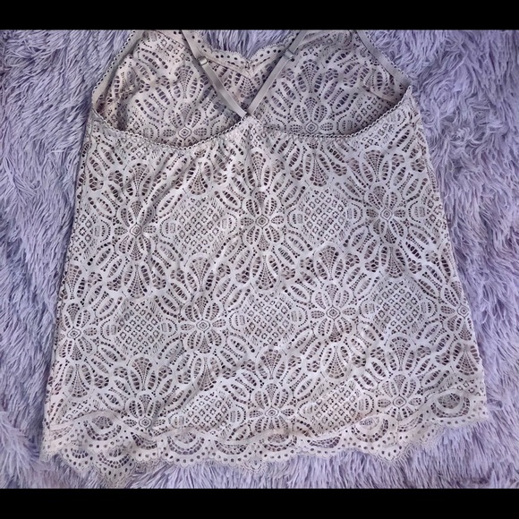 VICTORIA’S SECRET LACE LIGHT PINK TANK SIZE MEDIUM - Picture 3 of 4